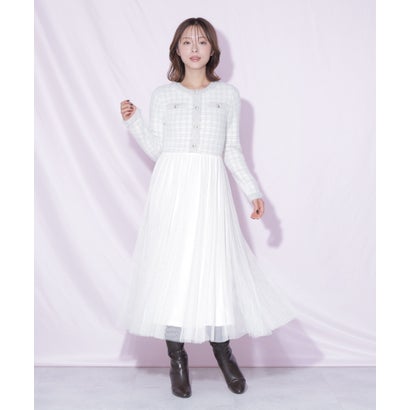 ジルバイジルスチュアート JILL by JILLSTUART ニットジャケットドッキングワンピース （グレー）｜詳細画像