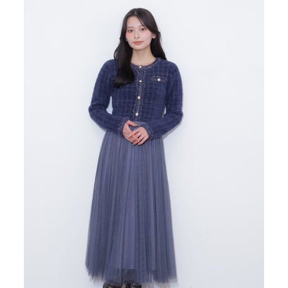 ジルバイジルスチュアート JILL by JILLSTUART ニットジャケットドッキングワンピース （グレー）｜詳細画像