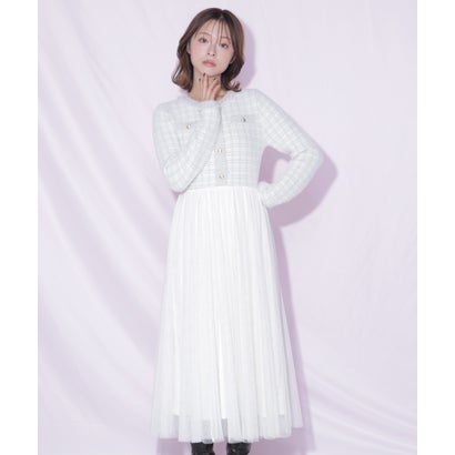 ジルバイジルスチュアート JILL by JILLSTUART ニットジャケットドッキングワンピース （グレー）｜詳細画像