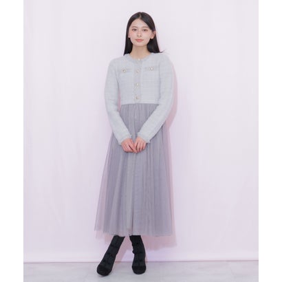 ジルバイジルスチュアート JILL by JILLSTUART ニットジャケットドッキングワンピース （グレー）｜詳細画像