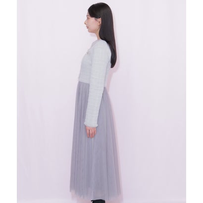 ジルバイジルスチュアート JILL by JILLSTUART ニットジャケットドッキングワンピース （グレー）｜詳細画像