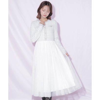 ジルバイジルスチュアート JILL by JILLSTUART ニットジャケットドッキングワンピース （ホワイト）｜詳細画像