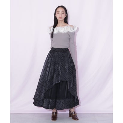 デコルテモチーフニット （ピンク）｜詳細画像