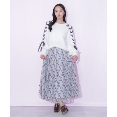 ジルバイジルスチュアート JILL by JILLSTUART ソフトフェザーリボンニット （ブルー）｜詳細画像