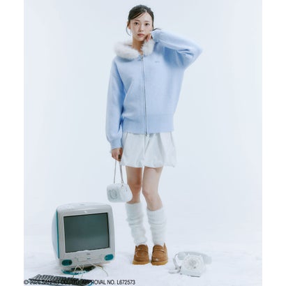 ジルバイジルスチュアート JILL by JILLSTUART ＜HELLO KITTYコラボ＞フェイクファー付きフーデイー （ブルー）｜詳細画像
