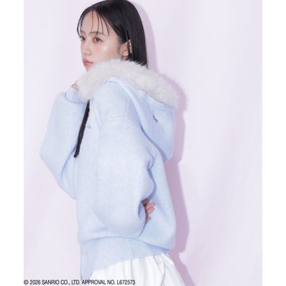 ジルバイジルスチュアート JILL by JILLSTUART ＜HELLO KITTYコラボ＞フェイクファー付きフーデイー （ブルー）｜詳細画像
