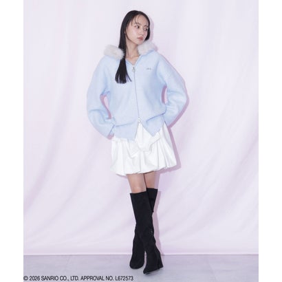 ジルバイジルスチュアート JILL by JILLSTUART ＜HELLO KITTYコラボ＞フェイクファー付きフーデイー （ブルー）｜詳細画像
