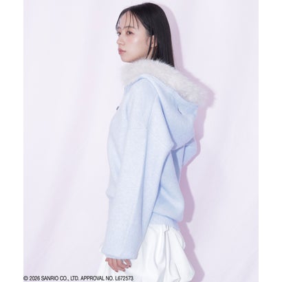 ジルバイジルスチュアート JILL by JILLSTUART ＜HELLO KITTYコラボ＞フェイクファー付きフーデイー （ブルー）｜詳細画像