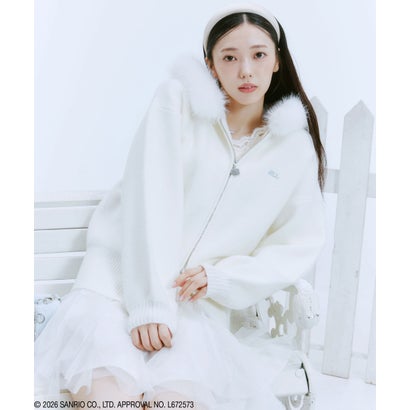 ジルバイジルスチュアート JILL by JILLSTUART ＜HELLO KITTYコラボ＞フェイクファー付きフーデイー （ブルー）｜詳細画像