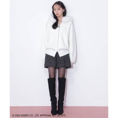 ジルバイジルスチュアート JILL by JILLSTUART ＜HELLO KITTYコラボ＞フェイクファー付きフーデイー （ホワイト）｜詳細画像