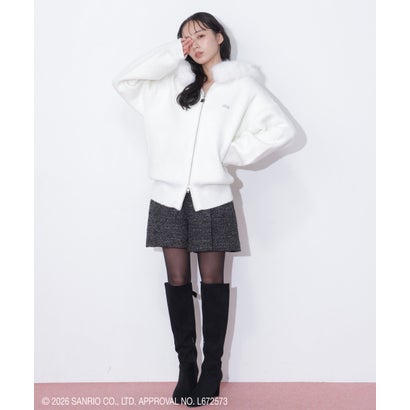 ジルバイジルスチュアート JILL by JILLSTUART ＜HELLO KITTYコラボ＞フェイクファー付きフーデイー （ホワイト）｜詳細画像