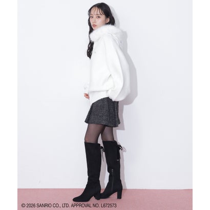 ジルバイジルスチュアート JILL by JILLSTUART ＜HELLO KITTYコラボ＞フェイクファー付きフーデイー （ホワイト）｜詳細画像