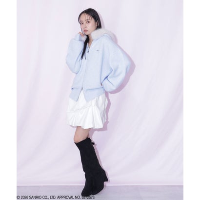 ジルバイジルスチュアート JILL by JILLSTUART ＜HELLO KITTYコラボ＞フェイクファー付きフーデイー （ホワイト）｜詳細画像