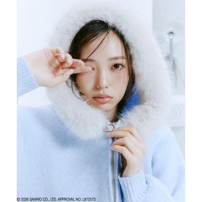 ジルバイジルスチュアート JILL by JILLSTUART ＜HELLO KITTYコラボ＞フェイクファー付きフーデイー （ホワイト）｜詳細画像