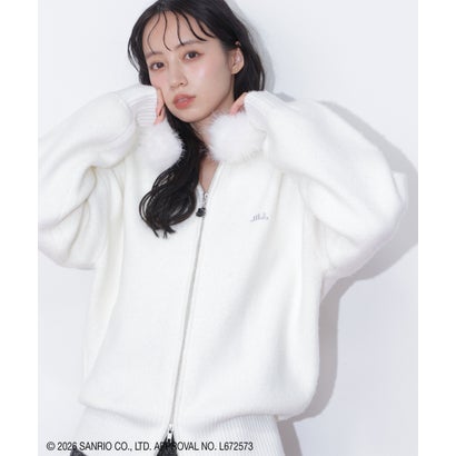 ジルバイジルスチュアート JILL by JILLSTUART ＜HELLO KITTYコラボ＞フェイクファー付きフーデイー （ホワイト）｜詳細画像