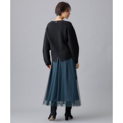 【洗える】ウールカシミヤブレンドプルオーバー ニット （ブラック）｜詳細画像