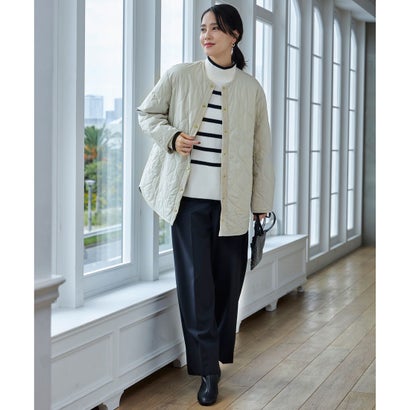【カタログ掲載・WEB限定カラーあり・洗える】ウールカシミヤブレンドハイネック ニット （ライトイエロー）｜詳細画像