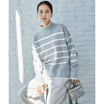 【カタログ掲載・WEB限定カラーあり・洗える】ウールカシミヤブレンドハイネック ニット （ライトイエロー）｜詳細画像