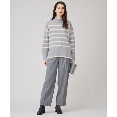 【カタログ掲載・WEB限定カラーあり・洗える】ウールカシミヤブレンドハイネック ニット （ライトイエロー）｜詳細画像