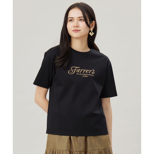 【カタログ掲載・洗える】グラフィックロゴ Tシャツ （ブラック×ゴールド）