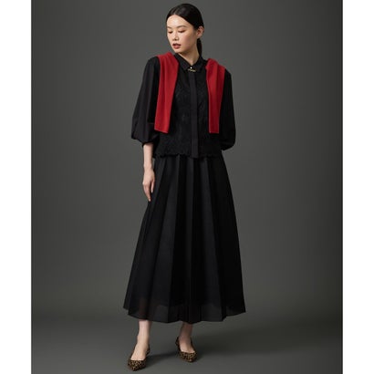 【SHIHOさん着用・アンサンブル対応可・上品ベーシック】リファインソフトニット カーディガン （レッド）｜詳細画像