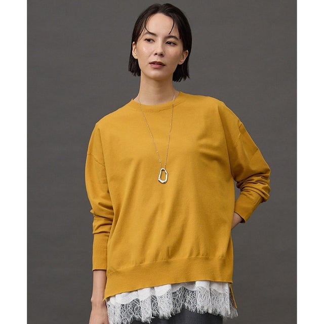 【定番・人気素材・JIYUKU STAFF SELECT COLOR】レーヨンストレッチアソート ニット （［WEB・JR京都伊勢丹限定］マリーゴールド）