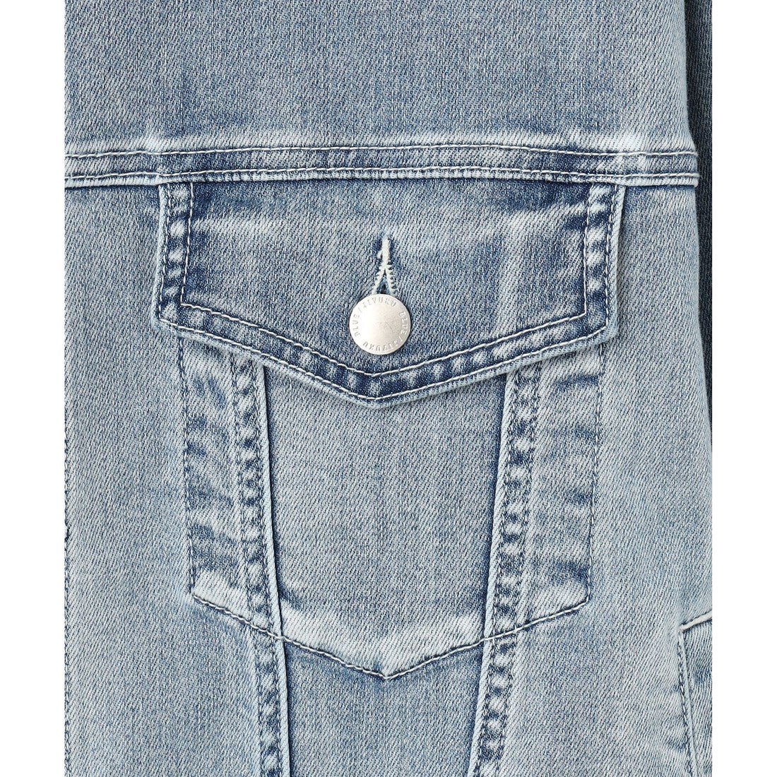 自由区 L 【洗える】USUKARU DENIM ノーカラージャケット （ベージュ系 