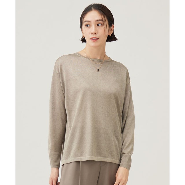 【洗える】シャイニールレックス ニット （ベージュ）