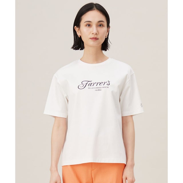 【カタログ掲載・洗える】グラフィックロゴ Tシャツ （オフ×ブラック）