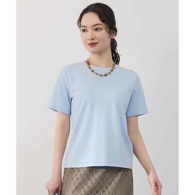【カタログ掲載・シルエットアップデート】ハイカウント Tシャツ （サックス）