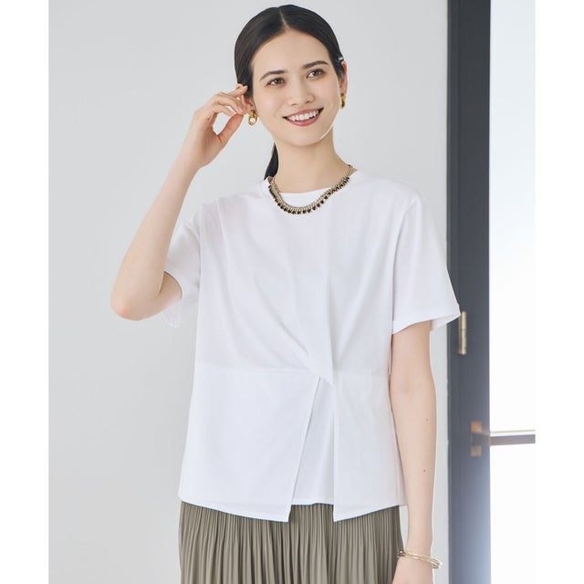 ツイストディテール Tシャツ （オフ）