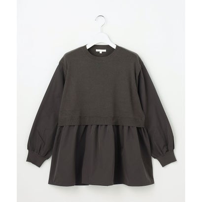 【SHIHOさん着用・1枚でサマになる】スムージーカシミヤレイヤード風ニット プルオーバー （ブロンズ）｜詳細画像