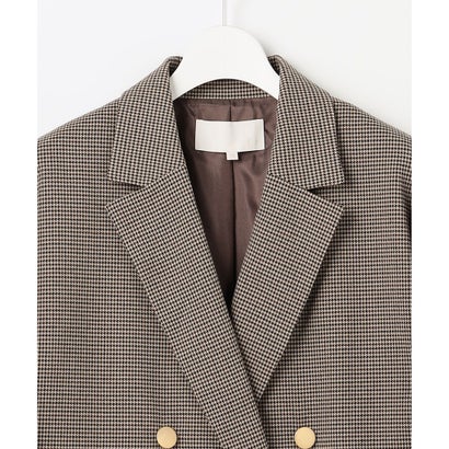 【SHIHOさん着用・オンオフ活躍・品よく決まる】チェックパターン ジャコット （チャコール(グレンチェック)）｜詳細画像