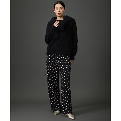 【17号サイズまで展開・カタログ掲載・主役級の存在感】ランダムドットプリント パンツ （ブラック×ベージュ）｜詳細画像