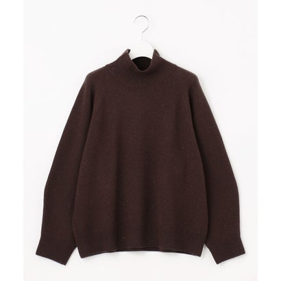 自由区 L 【カタログ掲載】ウールカシミヤブレンドスパンコールハイネック ニット （ブラウン）｜詳細画像