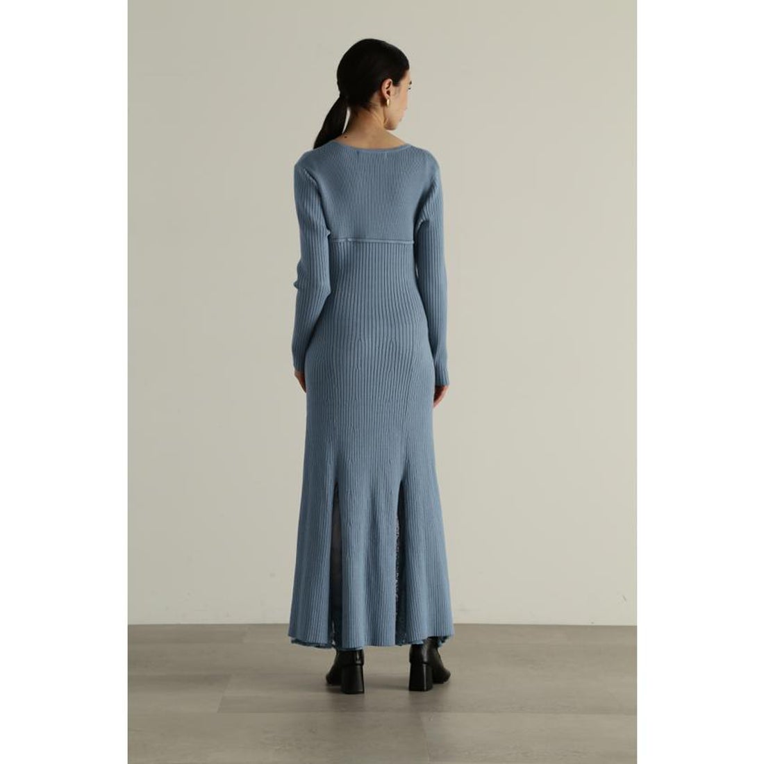 ジル スチュアート JILL STUART レースドッキングニットワンピース 