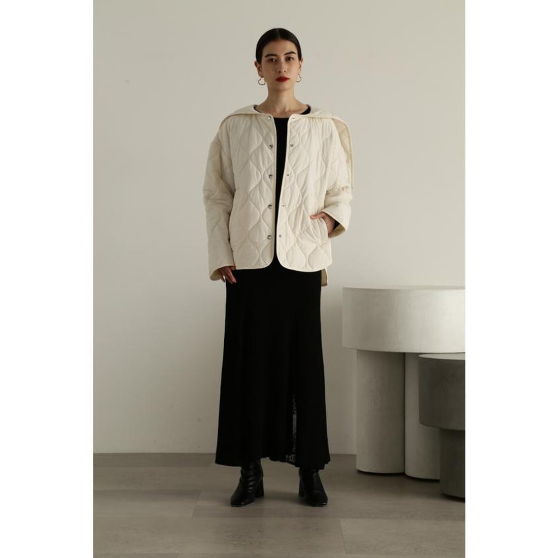 ジル スチュアート JILL STUART レースドッキングニットワンピース 