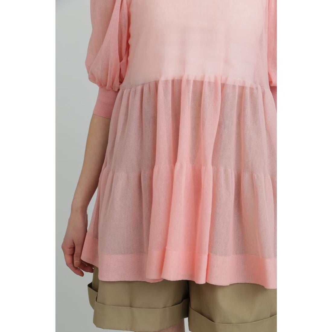 ジル スチュアート JILL STUART シアーニットティアードトップス 