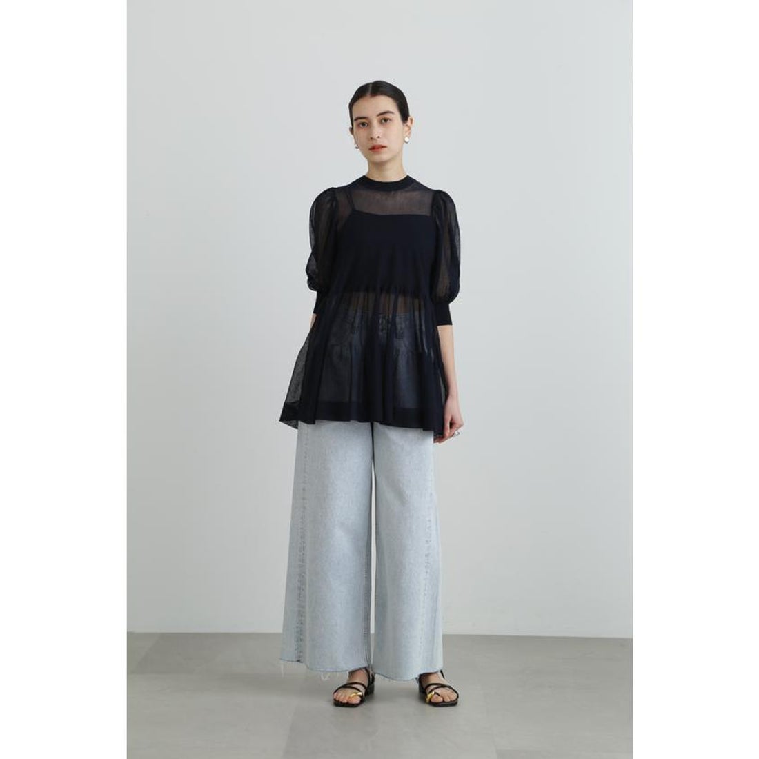 ジル スチュアート JILL STUART シアーニットティアードトップス 
