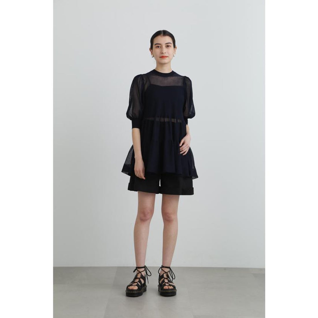 ジル スチュアート JILL STUART シアーニットティアードトップス 