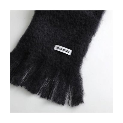 JIL SANDER マフラー PLAIN SCARF J02TE0113 J40041 （001/BLACK/ブラック）｜詳細画像