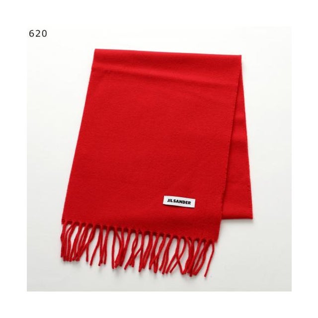 JIL SANDER マフラー J02TE0115 J40376 （620/ROUGE/レッド）