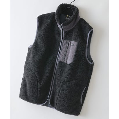 ジーンズメイト JEANS MATE RAGGED MOUNTAI GRAFTON 防風 防寒 ボア ベスト スタンドカラー フリース メンズ ユニセックス アウトドアウェア ラギッドマウンテン （ブラック）｜詳細画像