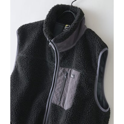 ジーンズメイト JEANS MATE RAGGED MOUNTAI GRAFTON 防風 防寒 ボア ベスト スタンドカラー フリース メンズ ユニセックス アウトドアウェア ラギッドマウンテン （ブラック）｜詳細画像