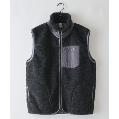 ジーンズメイト JEANS MATE RAGGED MOUNTAI GRAFTON 防風 防寒 ボア ベスト スタンドカラー フリース メンズ ユニセックス アウトドアウェア ラギッドマウンテン （ブラック）｜詳細画像