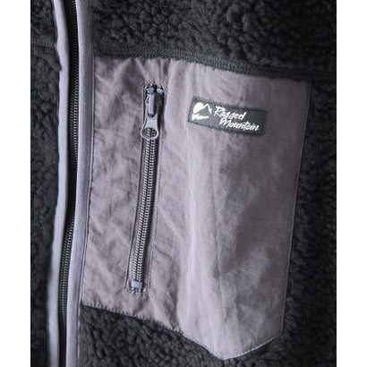 ジーンズメイト JEANS MATE RAGGED MOUNTAI GRAFTON 防風 防寒 ボア ベスト スタンドカラー フリース メンズ ユニセックス アウトドアウェア ラギッドマウンテン （ブラック）｜詳細画像