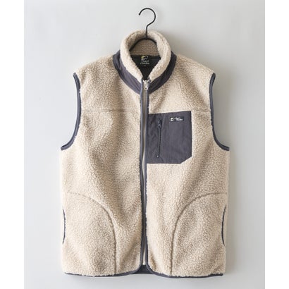 ジーンズメイト JEANS MATE RAGGED MOUNTAI GRAFTON 防風 防寒 ボア ベスト スタンドカラー フリース メンズ ユニセックス アウトドアウェア ラギッドマウンテン （ベージュ）｜詳細画像