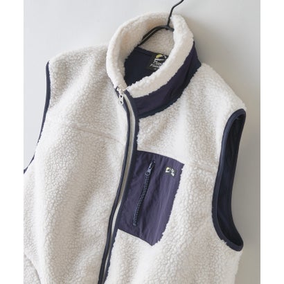 ジーンズメイト JEANS MATE RAGGED MOUNTAI GRAFTON 防風 防寒 ボア ベスト スタンドカラー フリース メンズ ユニセックス アウトドアウェア ラギッドマウンテン （アイボリー）｜詳細画像
