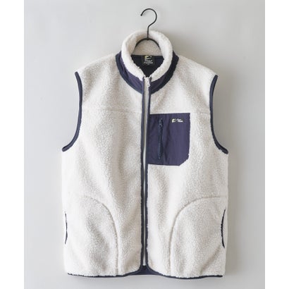 ジーンズメイト JEANS MATE RAGGED MOUNTAI GRAFTON 防風 防寒 ボア ベスト スタンドカラー フリース メンズ ユニセックス アウトドアウェア ラギッドマウンテン （アイボリー）｜詳細画像