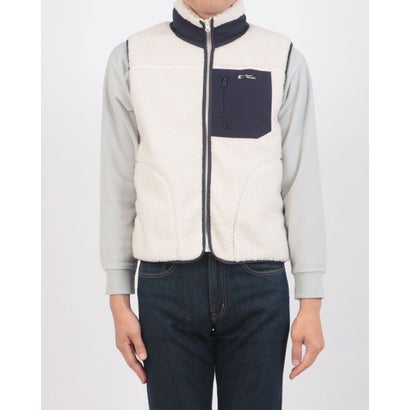 ジーンズメイト JEANS MATE RAGGED MOUNTAI GRAFTON 防風 防寒 ボア ベスト スタンドカラー フリース メンズ ユニセックス アウトドアウェア ラギッドマウンテン （アイボリー）｜詳細画像